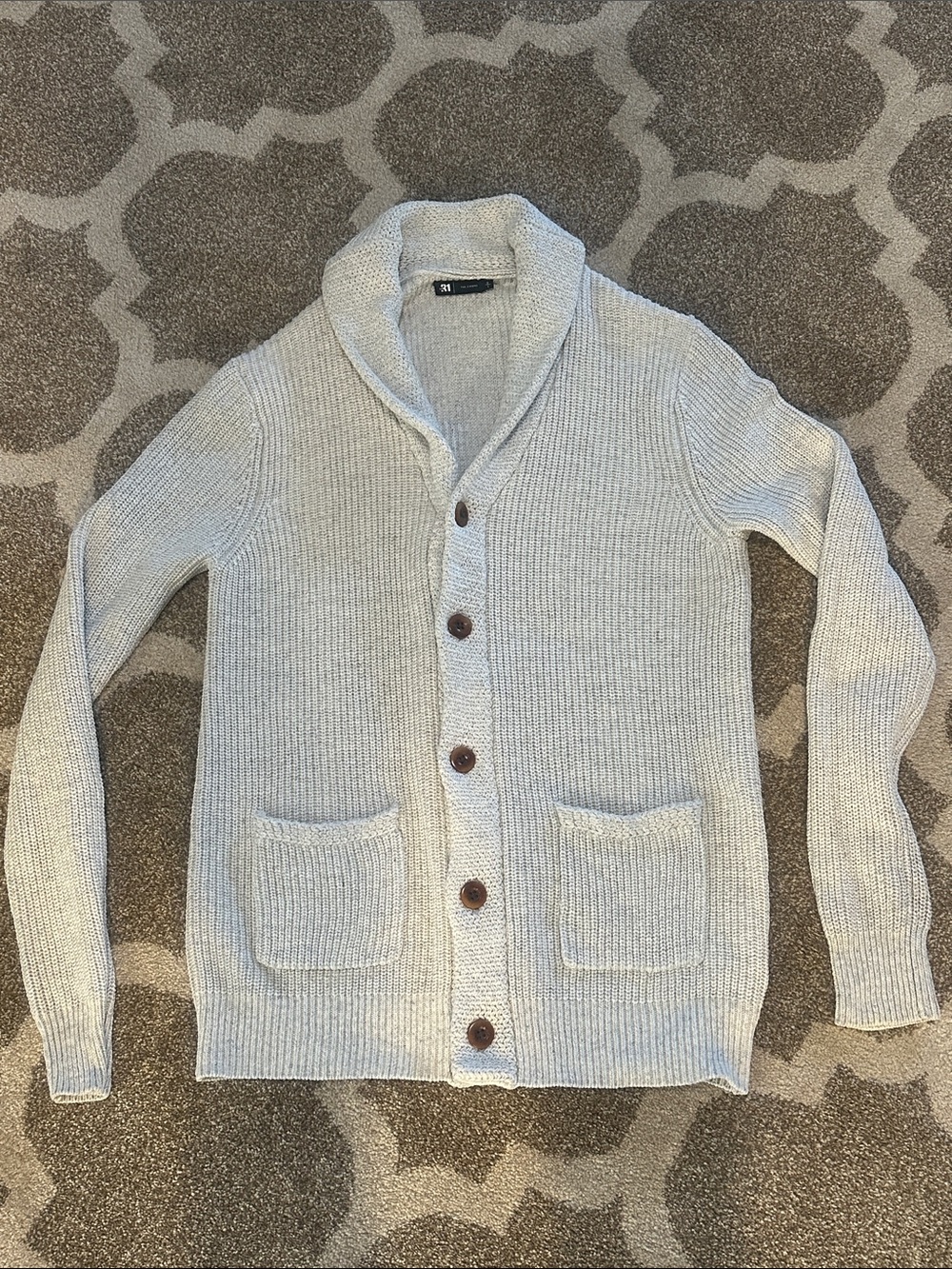 Le 31 Shawl Collar Button-Front Sweater Cardigan